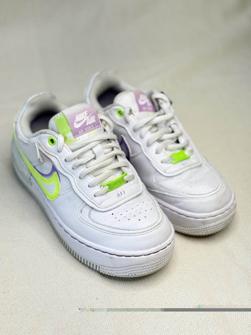 Womens Nike Air Force 1 Shadow 'White Electric Green' DD9684-100 Size US 5.5